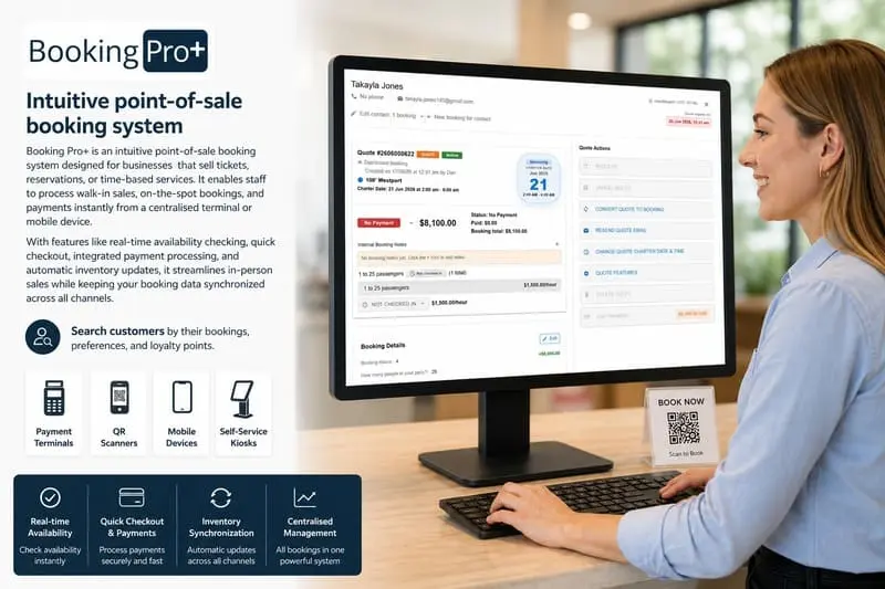 Intuitive point-of-sale booking system